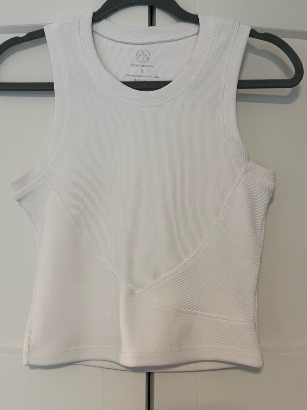 Women's White Sleeveless Tank Top by Move Theology